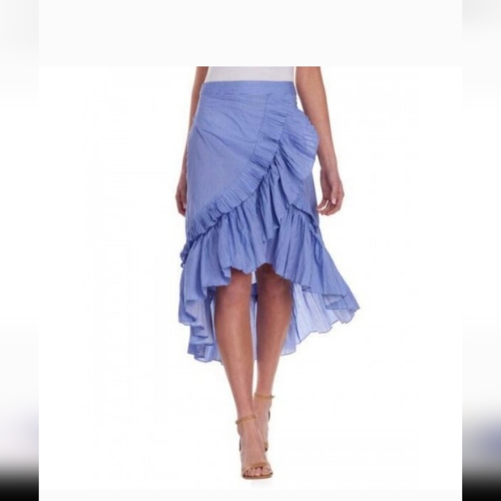 Chicwish High-Low Blue Ruffle Skirt